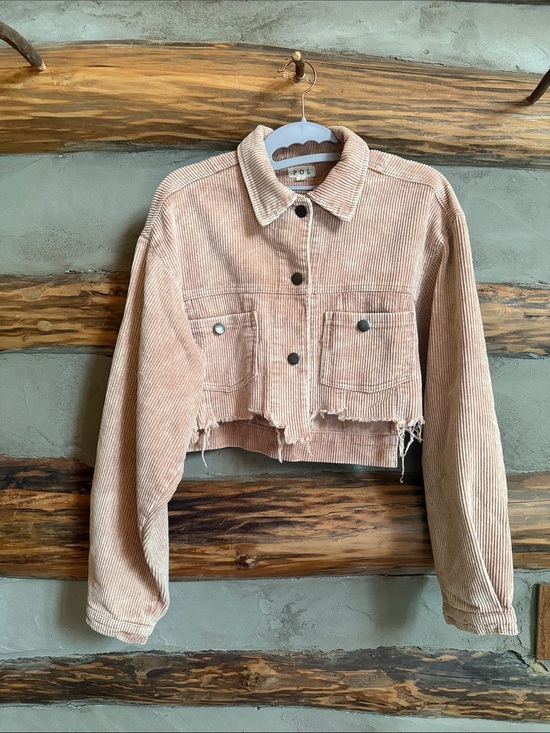 POL Jackets & Blazers - POL Cropped Corduroy Jacket in Blush Pink